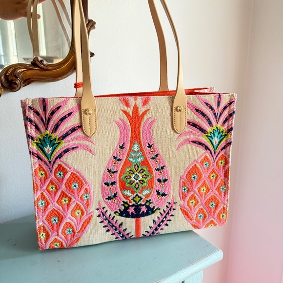 Spartina 449 Kaia Pineapple Box tote - Picture 4 of 13